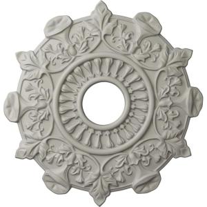 image17 12quotOD x 4quotID x 1quotP Preston Ceiling Medallion Fits Canopies up to 4quotPot of Cream Flat Finish