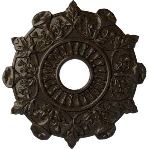 image17 12quotOD x 4quotID x 1quotP Preston Ceiling Medallion Fits Canopies up to 4quotStone Hearth Crackle Flat Finish