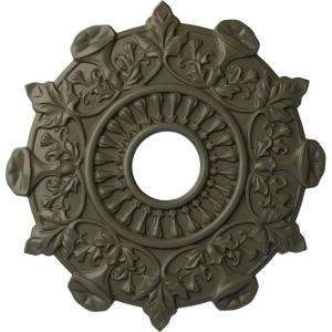 image17 12quotOD x 4quotID x 1quotP Preston Ceiling Medallion Fits Canopies up to 4quotWitch Hazel Flat Finish