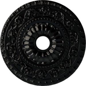 image23 12quotOD x 3 12quotID x 2 18quotP Vaduz Ceiling Medallion Fits Canopies up to 3 12quotBlack Pearl Metallic Series