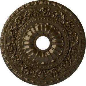 image23 12quotOD x 3 12quotID x 2 18quotP Vaduz Ceiling Medallion Fits Canopies up to 3 12quotBrass Metallic Series
