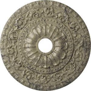 image23 12quotOD x 3 12quotID x 2 18quotP Vaduz Ceiling Medallion Fits Canopies up to 3 12quotCastle Stone Crackle Flat Finish