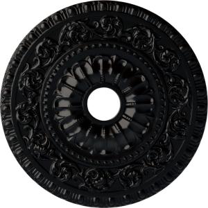 image23 12quotOD x 3 12quotID x 2 18quotP Vaduz Ceiling Medallion Fits Canopies up to 3 12quotJet Black Flat Finish