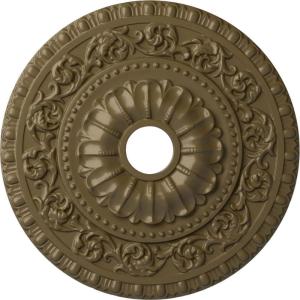 image23 12quotOD x 3 12quotID x 2 18quotP Vaduz Ceiling Medallion Fits Canopies up to 3 12quotMississippi Mud Flat Finish