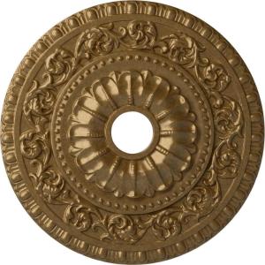 image23 12quotOD x 3 12quotID x 2 18quotP Vaduz Ceiling Medallion Fits Canopies up to 3 12quotPale Gold Metallic Series