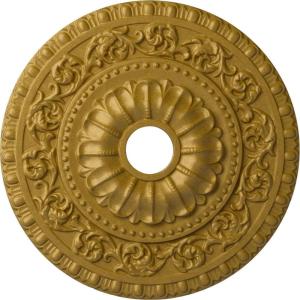 image23 12quotOD x 3 12quotID x 2 18quotP Vaduz Ceiling Medallion Fits Canopies up to 3 12quotPharaohs Gold Metallic Series