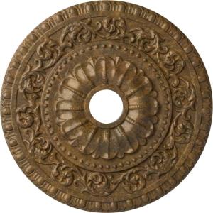 image23 12quotOD x 3 12quotID x 2 18quotP Vaduz Ceiling Medallion Fits Canopies up to 3 12quotRubbed Bronze Metallic Series