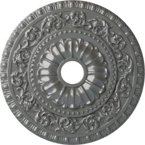 image23 12quotOD x 3 12quotID x 2 18quotP Vaduz Ceiling Medallion Fits Canopies up to 3 12quotSilver Metallic Series