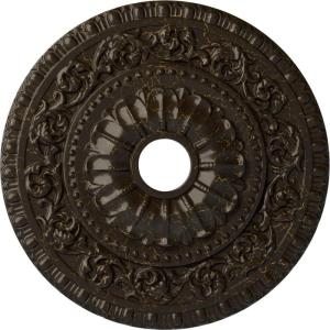 image23 12quotOD x 3 12quotID x 2 18quotP Vaduz Ceiling Medallion Fits Canopies up to 3 12quotStone Hearth Crackle Flat Finish