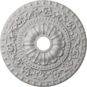 image23 12quotOD x 3 12quotID x 2 18quotP Vaduz Ceiling Medallion Fits Canopies up to 3 12quotUltra Pure White Flat Finish