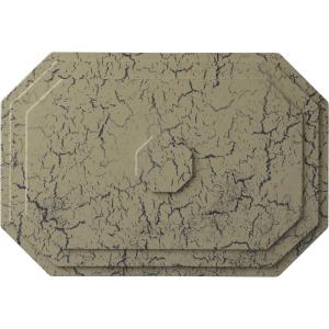 image25 14quotW x 17 14quotH x 1 34quotP Felix Ceiling MedallionCastle Stone Crackle Flat Finish
