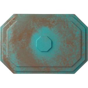 image25 14quotW x 17 14quotH x 1 34quotP Felix Ceiling MedallionCopper Green Patina Metallic Series