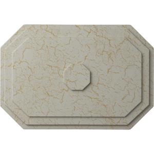 image25 14quotW x 17 14quotH x 1 34quotP Felix Ceiling MedallionPot of Cream Crackle Flat Finish