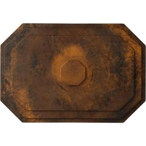 image25 14quotW x 17 14quotH x 1 34quotP Felix Ceiling MedallionRust Metallic Series