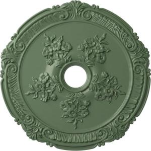 image26quotOD x 3 34quotID x 1 12quotP Attica with Rose Ceiling Medallion Fits Canopies up to 4 12quotAthenian Green Flat Finish