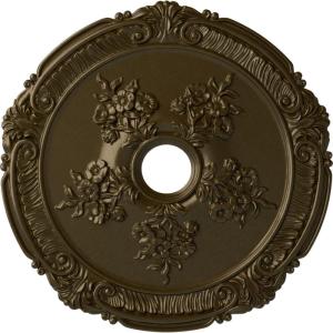 image26quotOD x 3 34quotID x 1 12quotP Attica with Rose Ceiling Medallion Fits Canopies up to 4 12quotBrass Metallic Series
