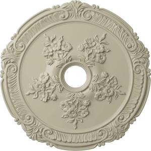 image26quotOD x 3 34quotID x 1 12quotP Attica with Rose Ceiling Medallion Fits Canopies up to 4 12quotClear Yellow Flat Finish