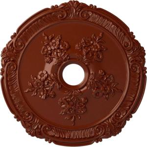 image26quotOD x 3 34quotID x 1 12quotP Attica with Rose Ceiling Medallion Fits Canopies up to 4 12quotFirebrick Flat Finish