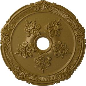 image26quotOD x 3 34quotID x 1 12quotP Attica with Rose Ceiling Medallion Fits Canopies up to 4 12quotGold Rush Metallic Series