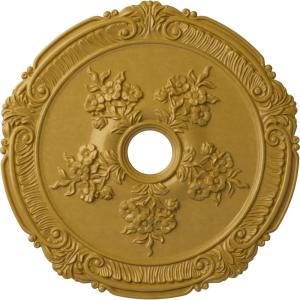image26quotOD x 3 34quotID x 1 12quotP Attica with Rose Ceiling Medallion Fits Canopies up to 4 12quotIridescent Gold Metallic Series