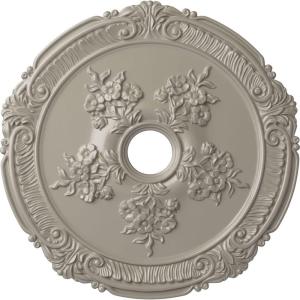 image26quotOD x 3 34quotID x 1 12quotP Attica with Rose Ceiling Medallion Fits Canopies up to 4 12quotPearl White Metallic Series