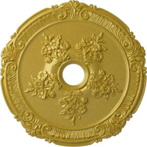 image26quotOD x 3 34quotID x 1 12quotP Attica with Rose Ceiling Medallion Fits Canopies up to 4 12quotRich Gold Metallic Series