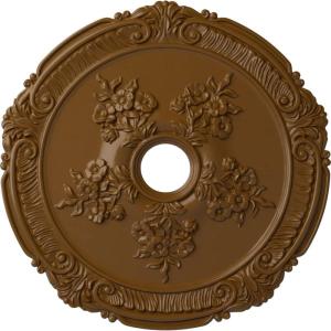 image26quotOD x 3 34quotID x 1 12quotP Attica with Rose Ceiling Medallion Fits Canopies up to 4 12quotSmokey Topaz Flat Finish