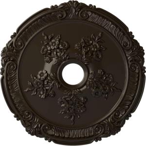 image26quotOD x 3 34quotID x 1 12quotP Attica with Rose Ceiling Medallion Fits Canopies up to 4 12quotStone Hearth Flat Finish