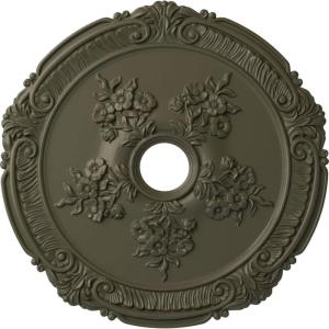 image26quotOD x 3 34quotID x 1 12quotP Attica with Rose Ceiling Medallion Fits Canopies up to 4 12quotWitch Hazel Flat Finish