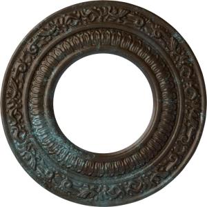 imageEkena Millwork CM08AD Andrea Ceiling Medallion 8 18quotOD x 4 18quotID x 12quotP PrimedHandPainted Bronze Blue Patina