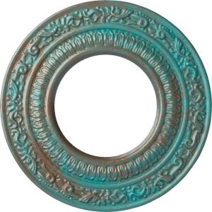 imageEkena Millwork CM08AD Andrea Ceiling Medallion 8 18quotOD x 4 18quotID x 12quotP PrimedHandPainted Copper Green Patina