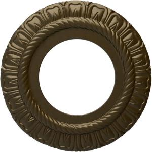 imageEkena Millwork CM09CL Claremont Ceiling Medallion 9quotOD x 4 12quotID x 12quotP Factory PrimedBrass Metallic Series