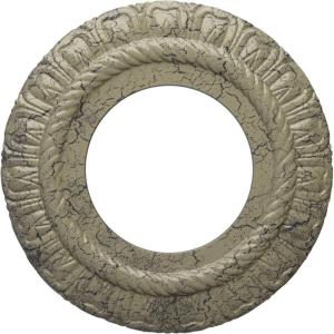 imageEkena Millwork CM09CL Claremont Ceiling Medallion 9quotOD x 4 12quotID x 12quotP Factory PrimedCastle Stone Crackle Flat Finish