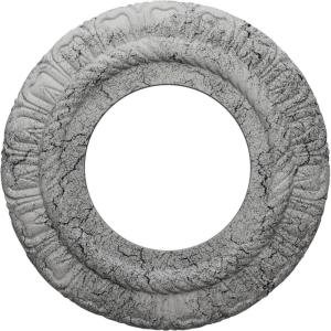 imageEkena Millwork CM09CL Claremont Ceiling Medallion 9quotOD x 4 12quotID x 12quotP Factory PrimedUltra Pure White Crackle Flat Finish