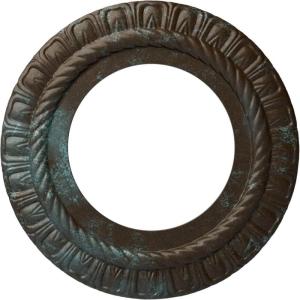 imageEkena Millwork CM10CL Claremont Ceiling Medallion 10 58quotOD x 5 34quotID x 12quotP Factory PrimedHandPainted Bronze Blue Patina
