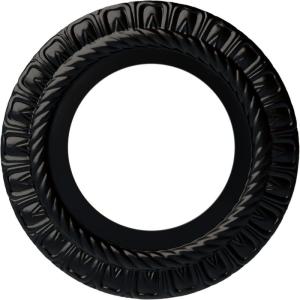 imageEkena Millwork CM10CL Claremont Ceiling Medallion 10 58quotOD x 5 34quotID x 12quotP Factory PrimedHandPainted Jet Black