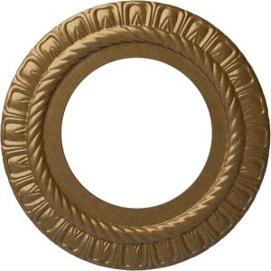 imageEkena Millwork CM10CL Claremont Ceiling Medallion 10 58quotOD x 5 34quotID x 12quotP Factory PrimedHandPainted Pale Gold