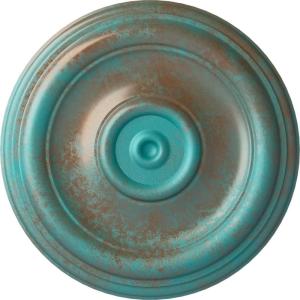 imageEkena Millwork CM12TR Traditional Ceiling Medallion Fits Canopies up to 2 34quot12quotOD x 1quotP Primed 1 eachCopper Green Patina Metallic Series