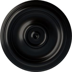 imageEkena Millwork CM12TR Traditional Ceiling Medallion Fits Canopies up to 2 34quot12quotOD x 1quotP Primed 1 eachJet Black Flat Finish