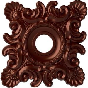 imageEkena Millwork CM18CR Crawley Ceiling Medallion 18quotW x 18quotH x 3 14quotID x 1 12quotP Factory PrimedAntique Copper Metallic Series