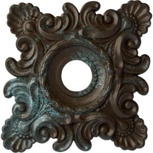 imageEkena Millwork CM18CR Crawley Ceiling Medallion 18quotW x 18quotH x 3 14quotID x 1 12quotP Factory PrimedBronze Blue Patina Metallic Series