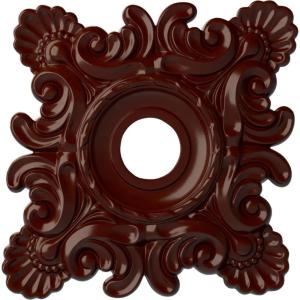 imageEkena Millwork CM18CR Crawley Ceiling Medallion 18quotW x 18quotH x 3 14quotID x 1 12quotP Factory PrimedBrushed Mahogany Flat Finish