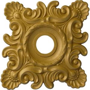 imageEkena Millwork CM18CR Crawley Ceiling Medallion 18quotW x 18quotH x 3 14quotID x 1 12quotP Factory PrimedPharaohs Gold Metallic Series