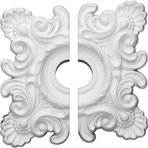 imageEkena Millwork CM18CR2 18quotW x 18quotH x 3 14quotID x 1 12quotP Crawley Ceiling Medallion Fits Canopies up to 634quot 2 PieceSplit