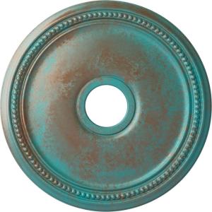 imageEkena Millwork CM18DI Diane Ceiling Medallion 18quotOD x 3 58quotID x 1 18quotP Fits Canopies up to 5 38quot Factory PrimedCopper Green Patina Metallic Series