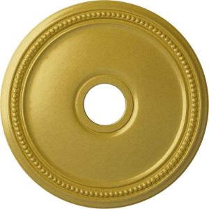 imageEkena Millwork CM18DI Diane Ceiling Medallion 18quotOD x 3 58quotID x 1 18quotP Fits Canopies up to 5 38quot Factory PrimedRich Gold Metallic Series
