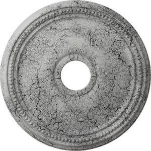 imageEkena Millwork CM18DI Diane Ceiling Medallion 18quotOD x 3 58quotID x 1 18quotP Fits Canopies up to 5 38quot Factory PrimedUltra Pure White Crackle Flat Finish