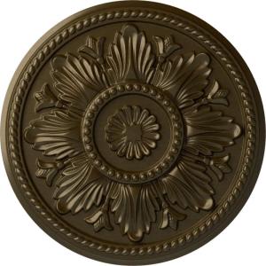 imageEkena Millwork CM18ED 18Inch OD x 5 12Inch ID x 1 34Inch Edinburgh Ceiling Medallion PrimedHandPainted Brass