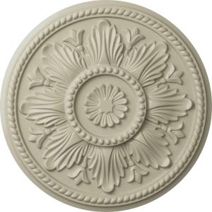 imageEkena Millwork CM18ED 18Inch OD x 5 12Inch ID x 1 34Inch Edinburgh Ceiling Medallion PrimedHandPainted Clear Yellow