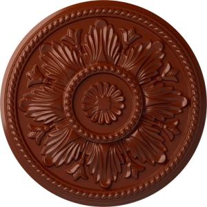 imageEkena Millwork CM18ED 18Inch OD x 5 12Inch ID x 1 34Inch Edinburgh Ceiling Medallion PrimedHandPainted Firebrick